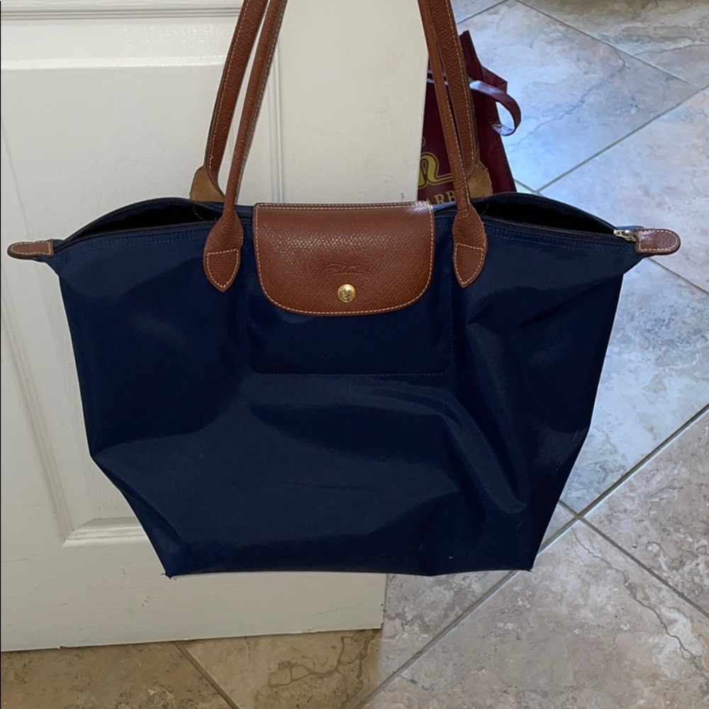 NAVY Longchamp Le Pilage Large